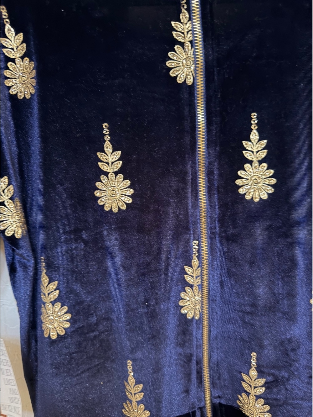 NWT Lularoe Amelia Blue Velvet Dress - Picture 5 of 9